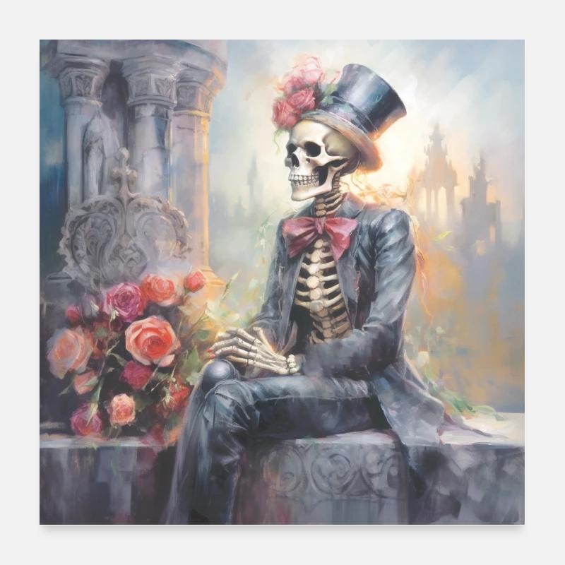 Watercolor Gothic Poster Poster 24" x 24" (60x60 cm)