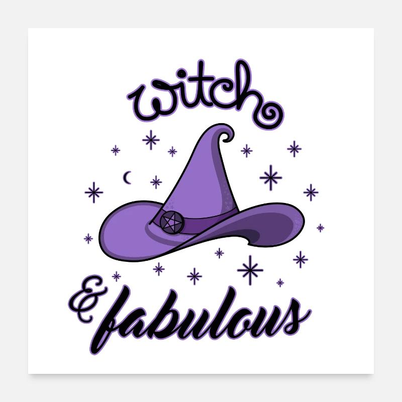 Sorcière et fabuleuse Poster 60 x 60 cm