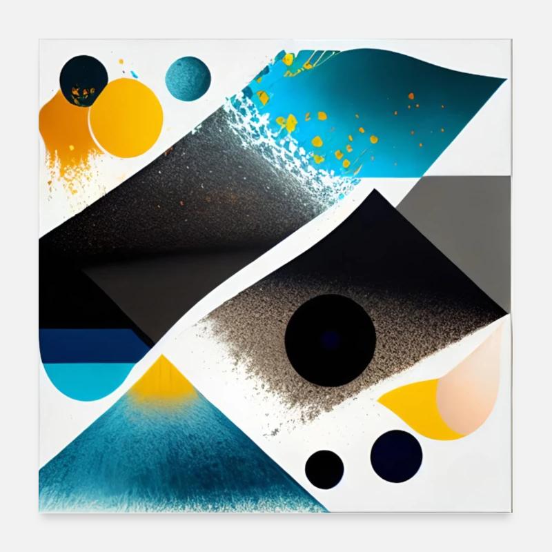 Abstract images various geometric shapes Poster 24" x 24" (60x60 cm)