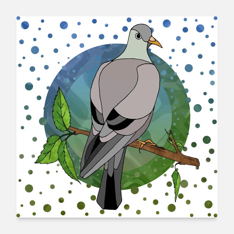 Vogel Poster 60x60 cm