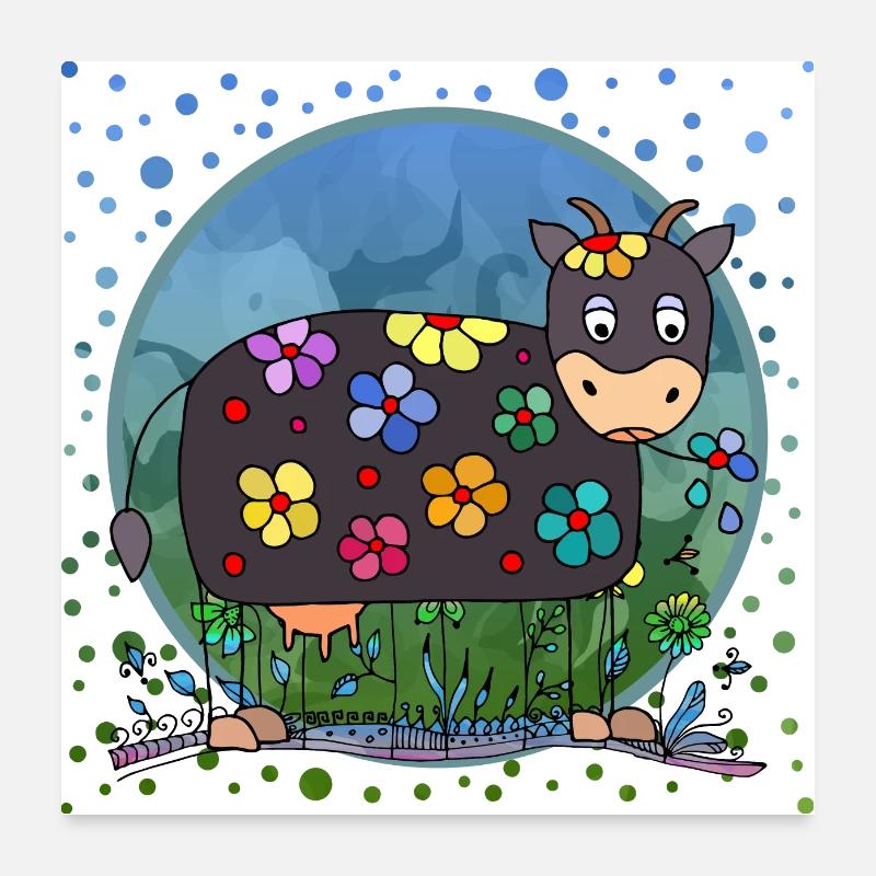 Vache Poster 60 x 60 cm