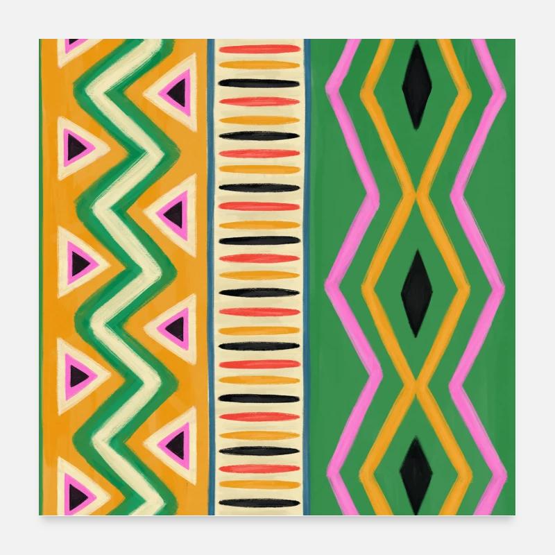 Motif de couleurs éclatantes Poster 60 x 60 cm