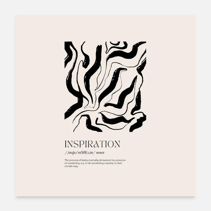 Inspiration - Poster 60x60 cm - Weiß