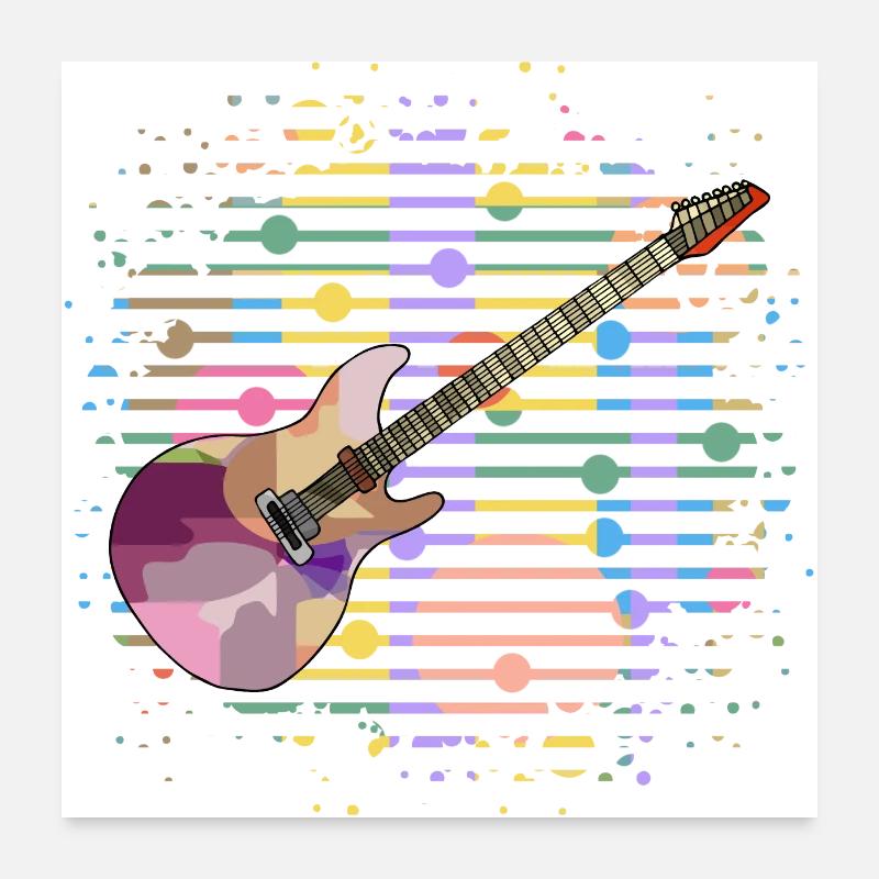 Gitarre Poster 60x60 cm