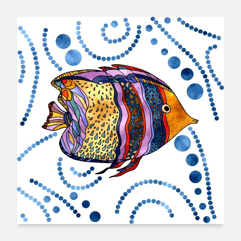 Poisson Poster 60 x 60 cm