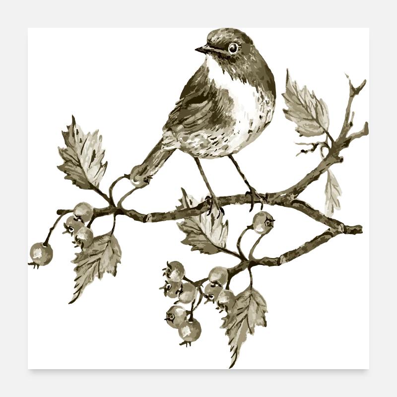 Bird Poster 24" x 24" (60x60 cm)