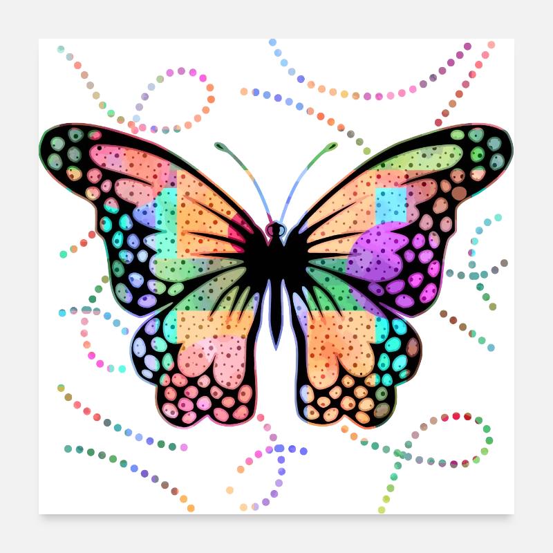 Papillon Poster 60 x 60 cm