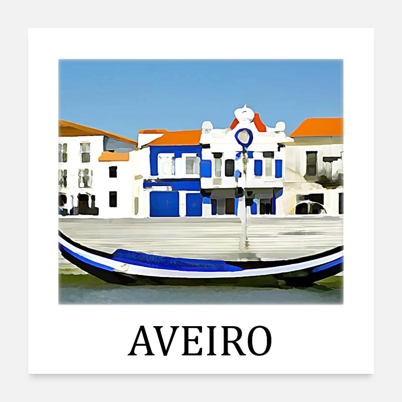 Canaux d’Aveiro Poster 60 x 60 cm