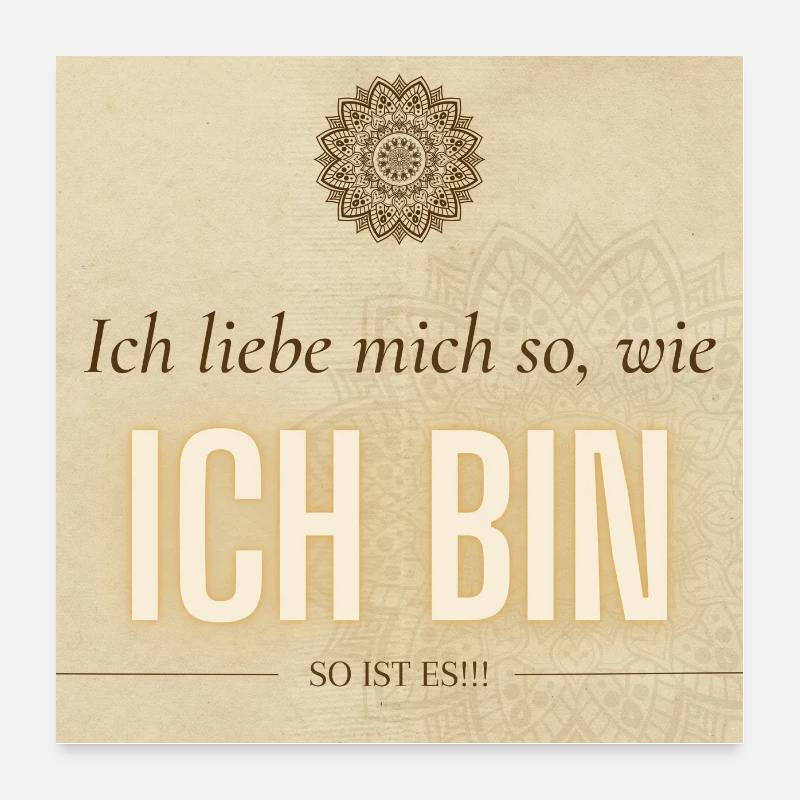 POSITIVE EINSTELLUNG MINDSET Motivation Poster 60x60 cm