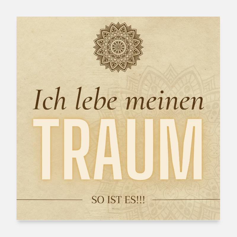POSITIVE EINSTELLUNG MINDSET Motivation Poster 60x60 cm