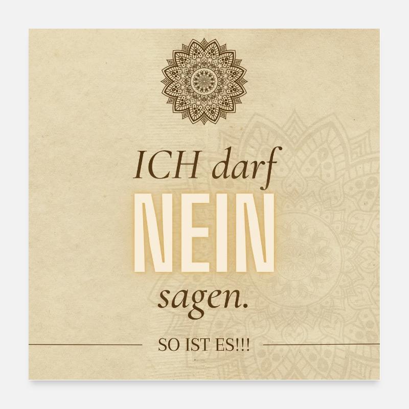 POSITIVE EINSTELLUNG MINDSET Motivation Poster 60x60 cm