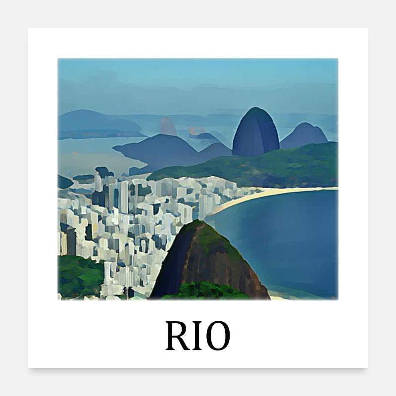 Rio de Janeiro - Poster 60 x 60 cm - blanc