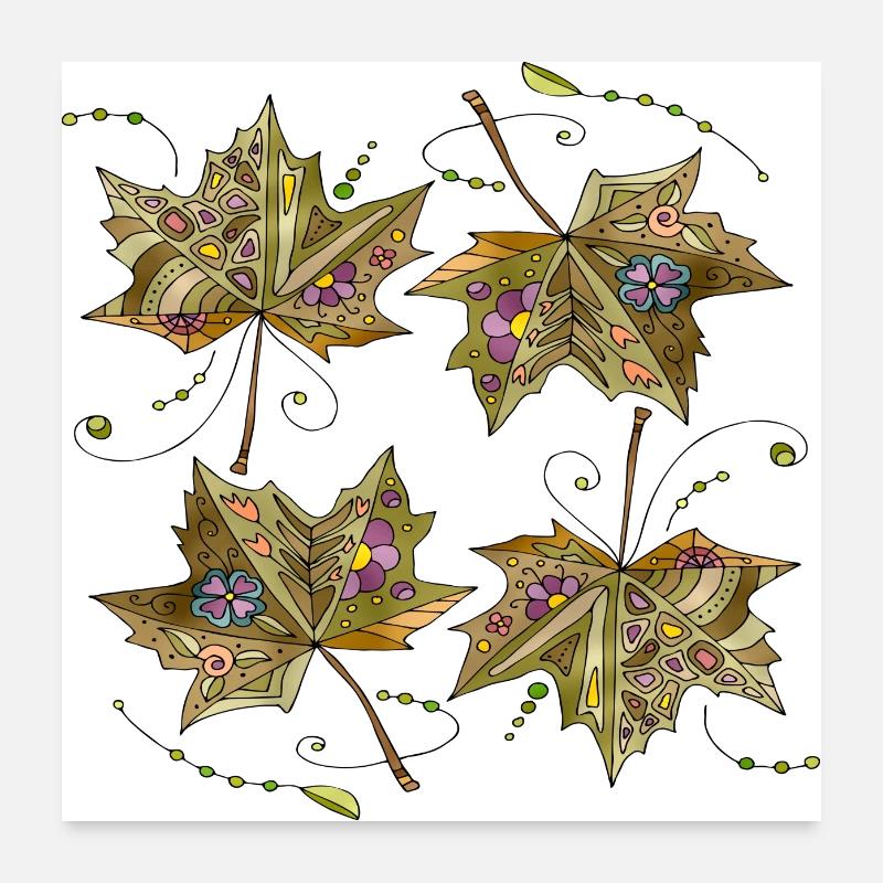 leaves Poster 24" x 24" (60x60 cm)