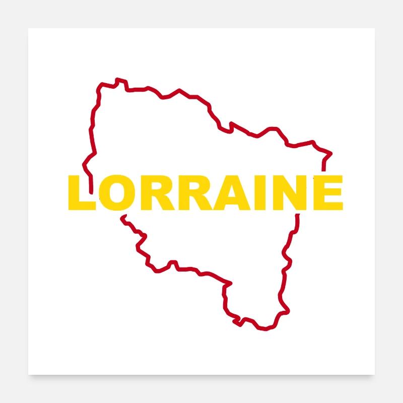 Lorraine Map Poster 24" x 24" (60x60 cm)