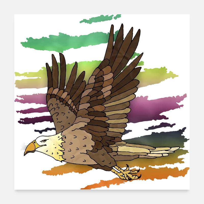 Oiseau Poster 60 x 60 cm