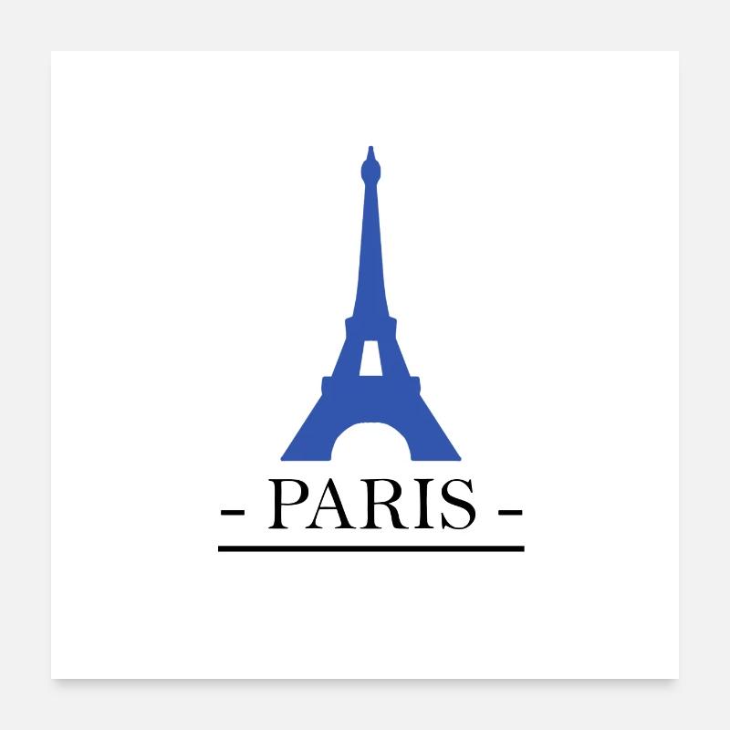 Paris - Poster 60x60 cm - Weiß