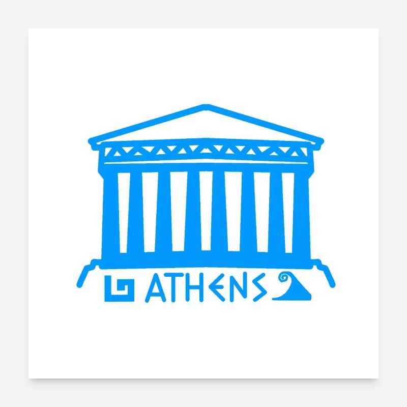 Athènes Poster 60 x 60 cm