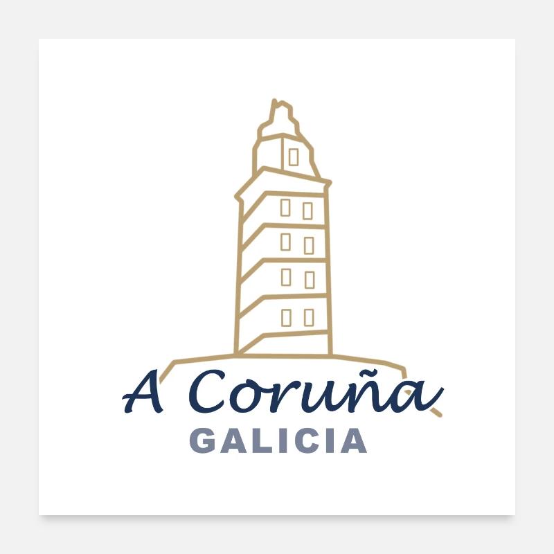 A Coruña Poster 24" x 24" (60x60 cm)
