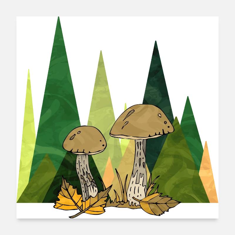 Pilze Poster 60x60 cm