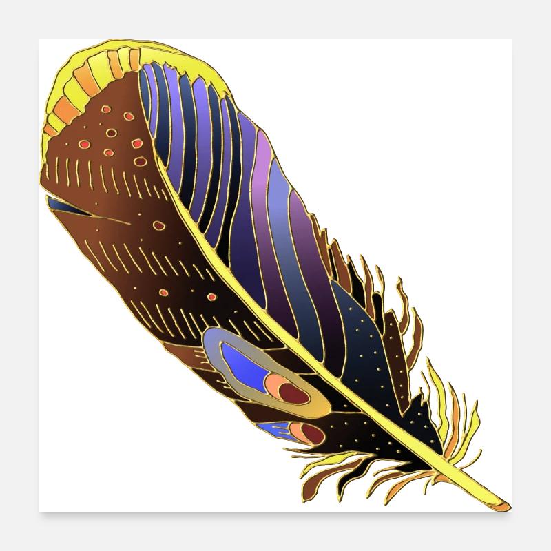 Feather Poster 24" x 24" (60x60 cm)