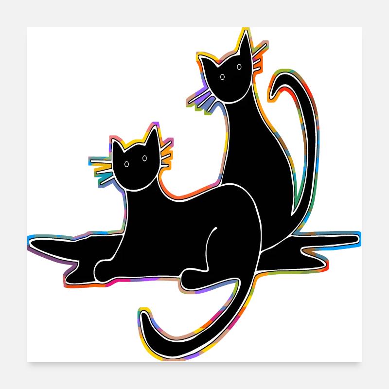 Cats Poster 24" x 24" (60x60 cm)