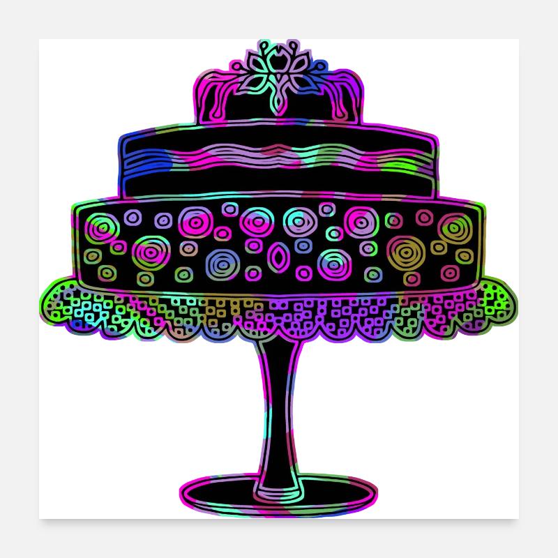 Gâteau Poster 60 x 60 cm