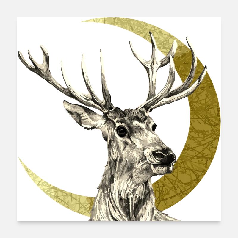 Deer Poster 24" x 24" (60x60 cm)