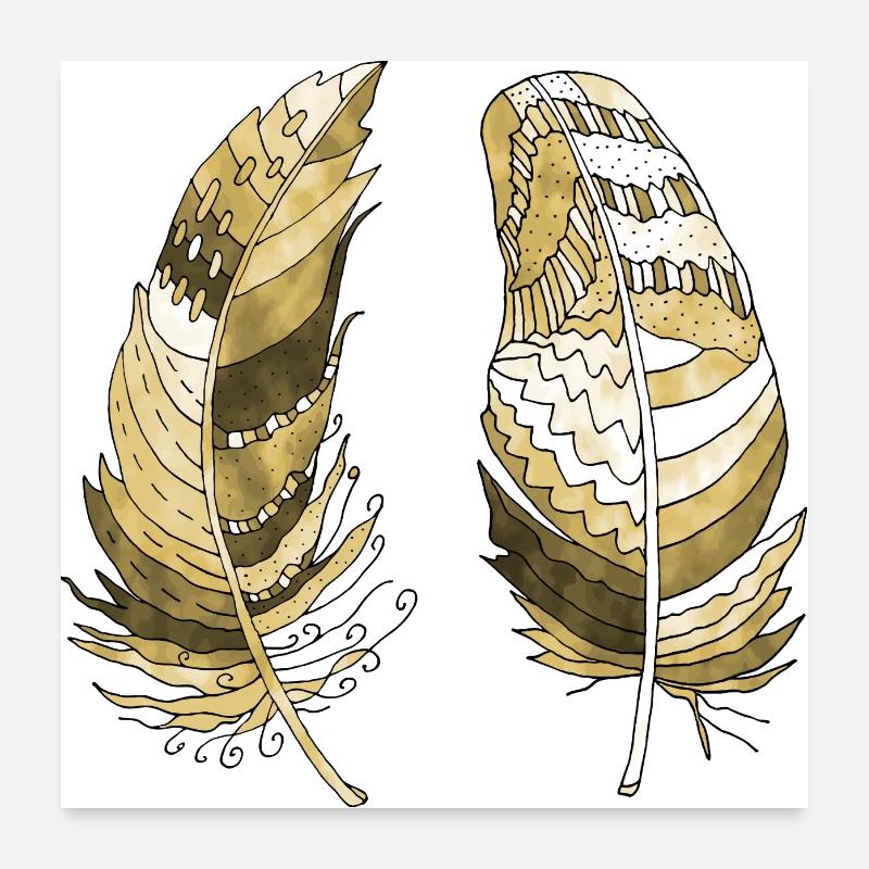 Feder Poster 60x60 cm