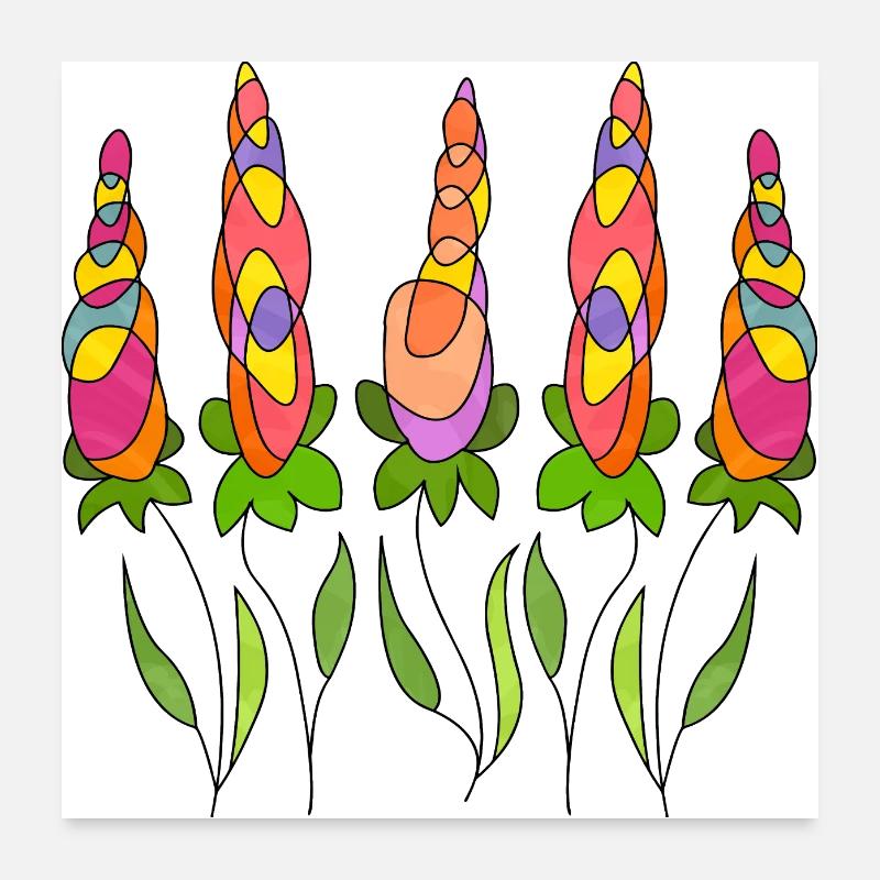 Fleur Poster 60 x 60 cm