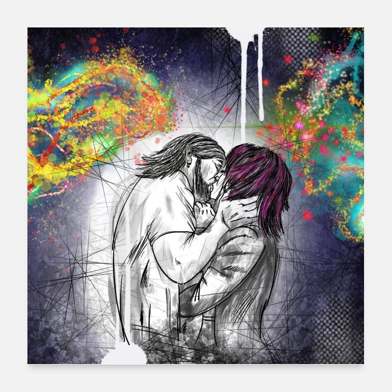 First Kiss Poster 24" x 24" (60x60 cm)