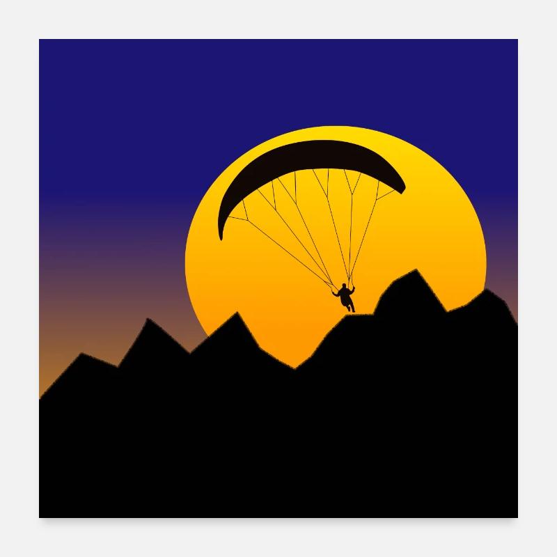 Nachtflieger Poster 60x60 cm