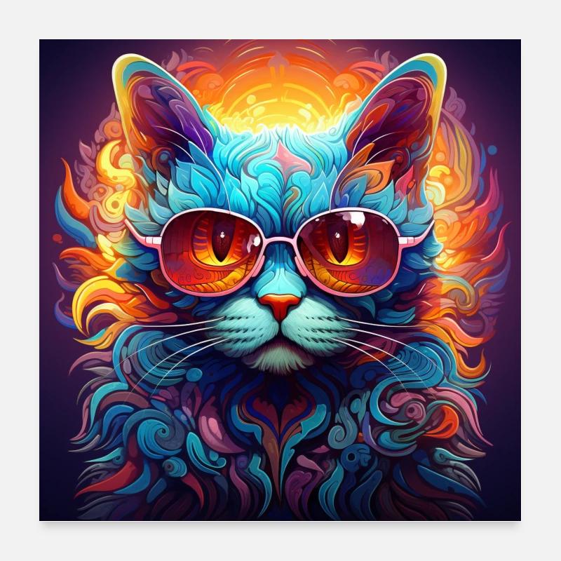 Ensemble d’affiches pour chats Poster 60 x 60 cm