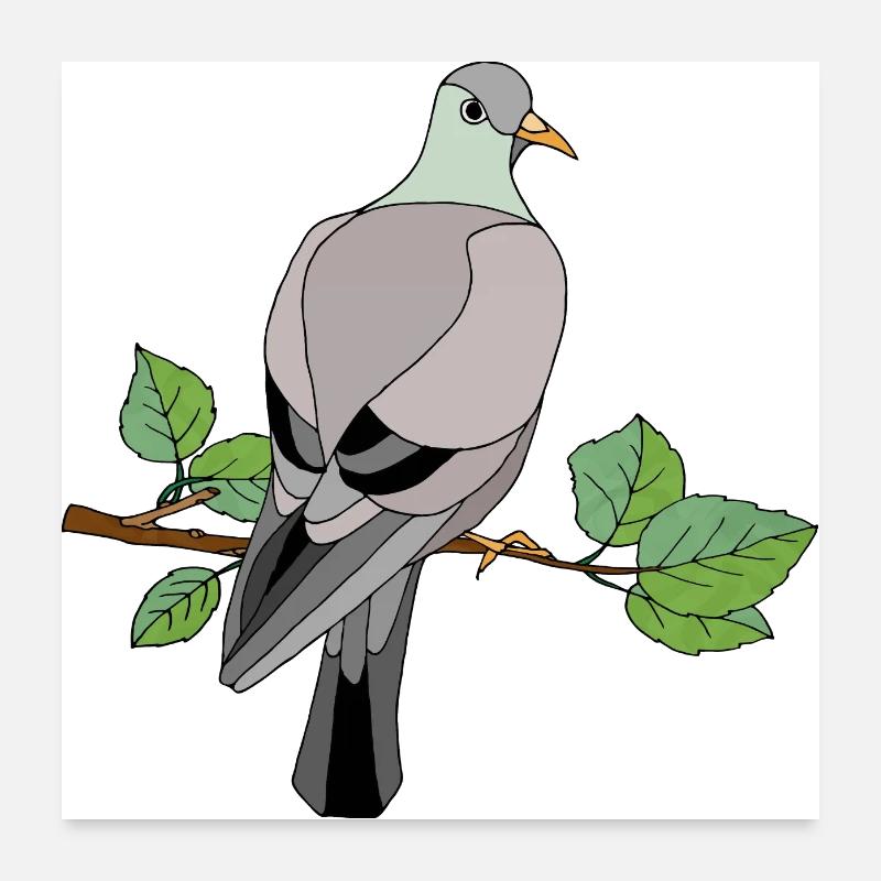 Oiseau Poster 60 x 60 cm