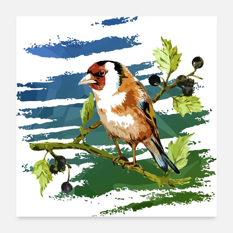 Vogel Poster 60x60 cm
