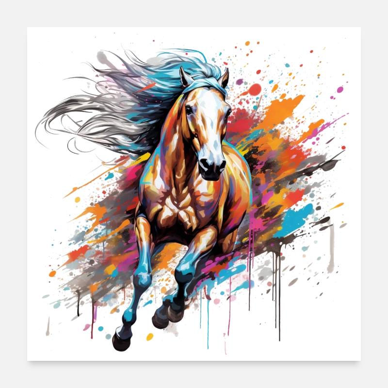 Pferd, Pferd Poster 60x60 cm