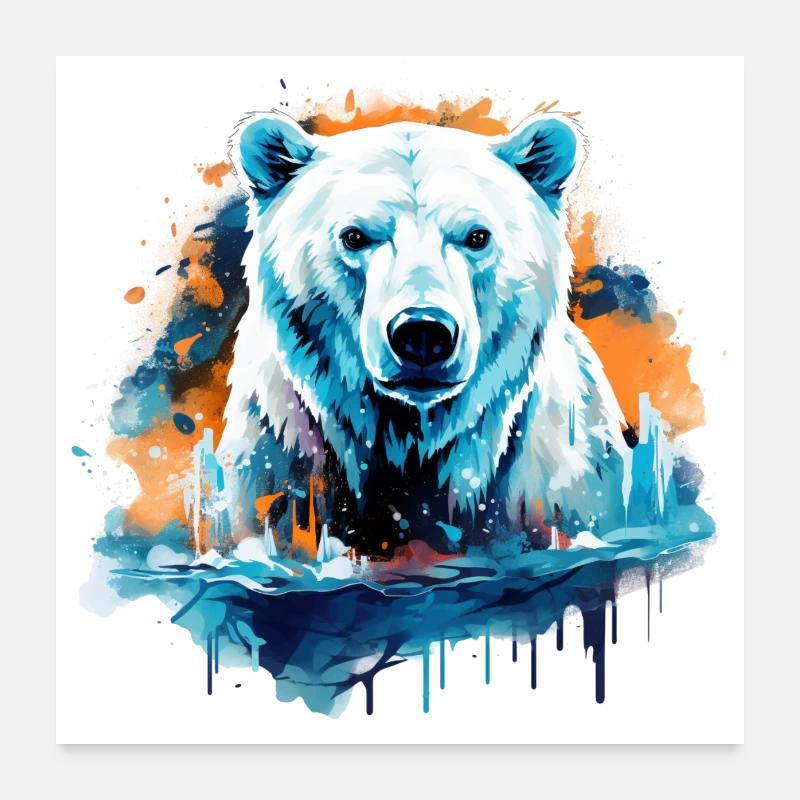 Eisbär Poster 60x60 cm