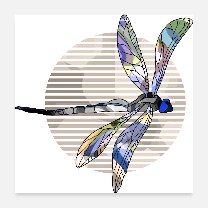 Libellule Poster 60 x 60 cm