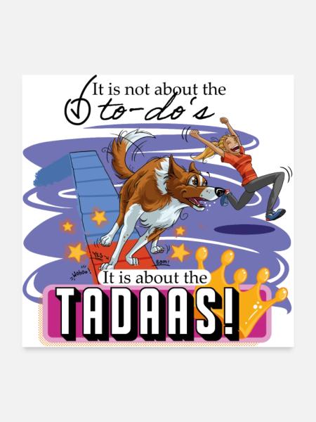 Il ne s’agit pas du ToDos Hundesport Motiv - Poster 60 x 60 cm - blanc - Devant