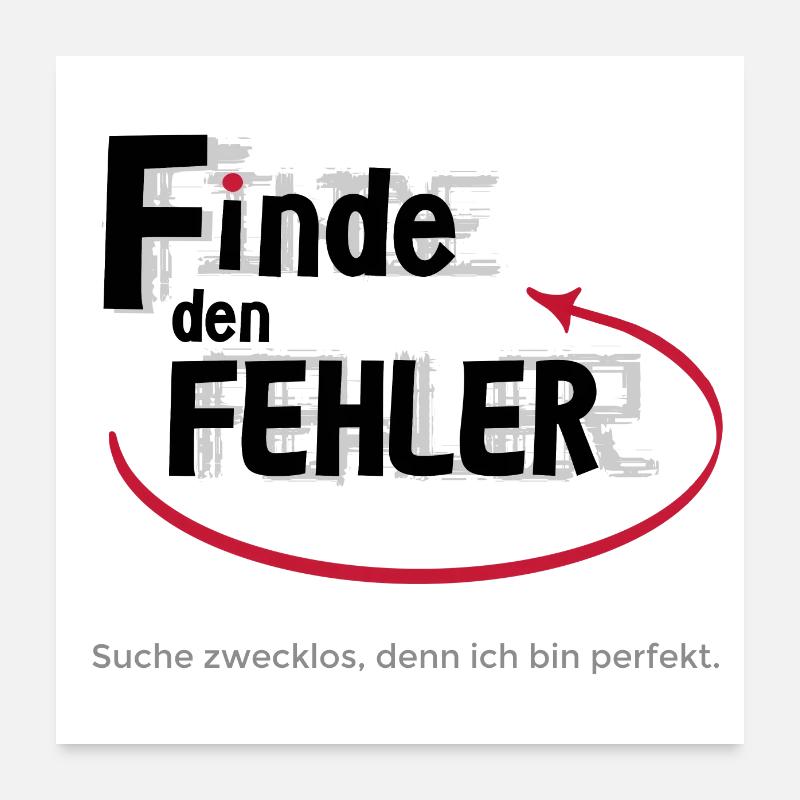 Fehlersuche Poster 60x60 cm