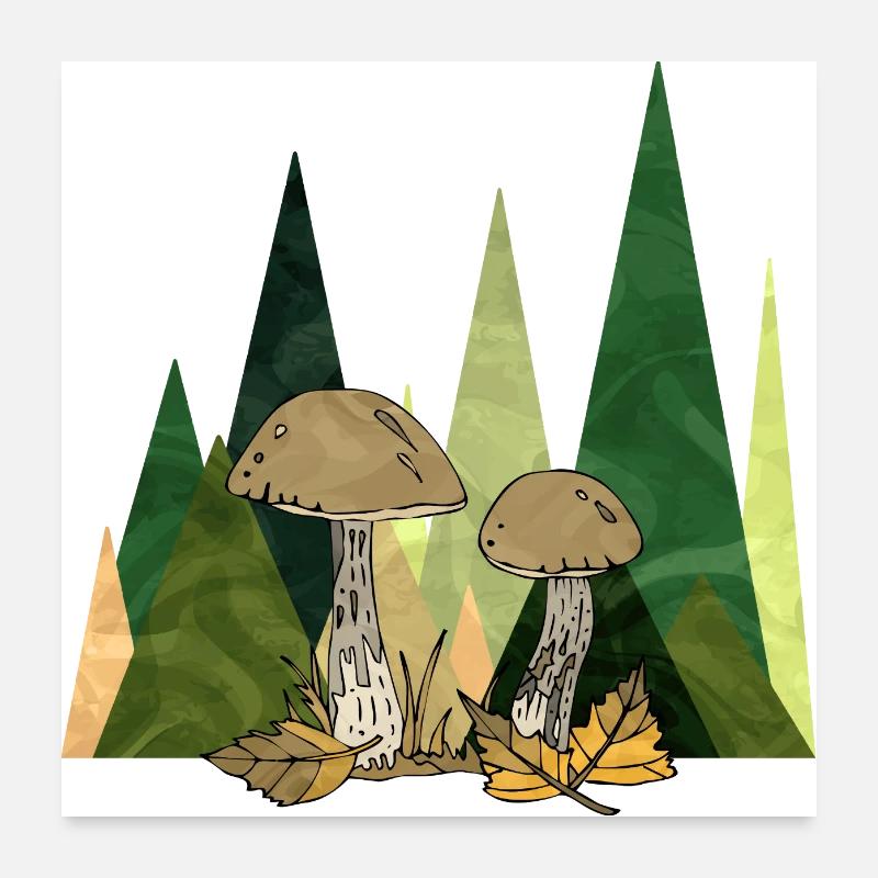 Fungi Poster 24" x 24" (60x60 cm)