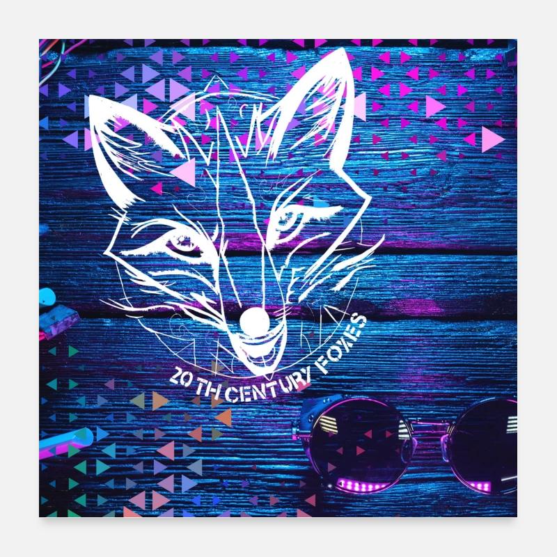 Pixels de renard Poster 60 x 60 cm