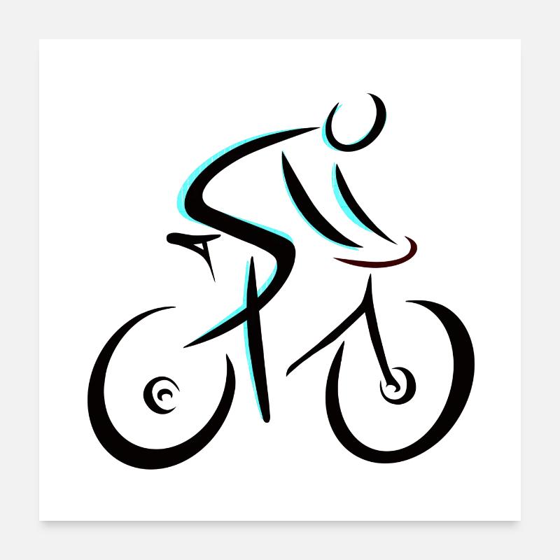 Professional cyclist Poster 24" x 24" (60x60 cm)