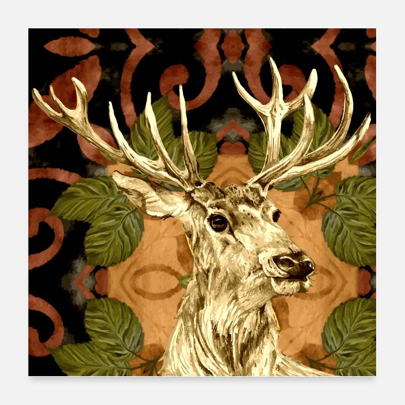 Deer Poster 24" x 24" (60x60 cm)