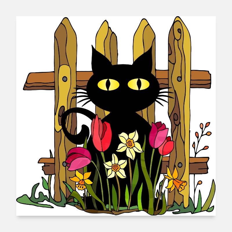 Katze Poster 60x60 cm