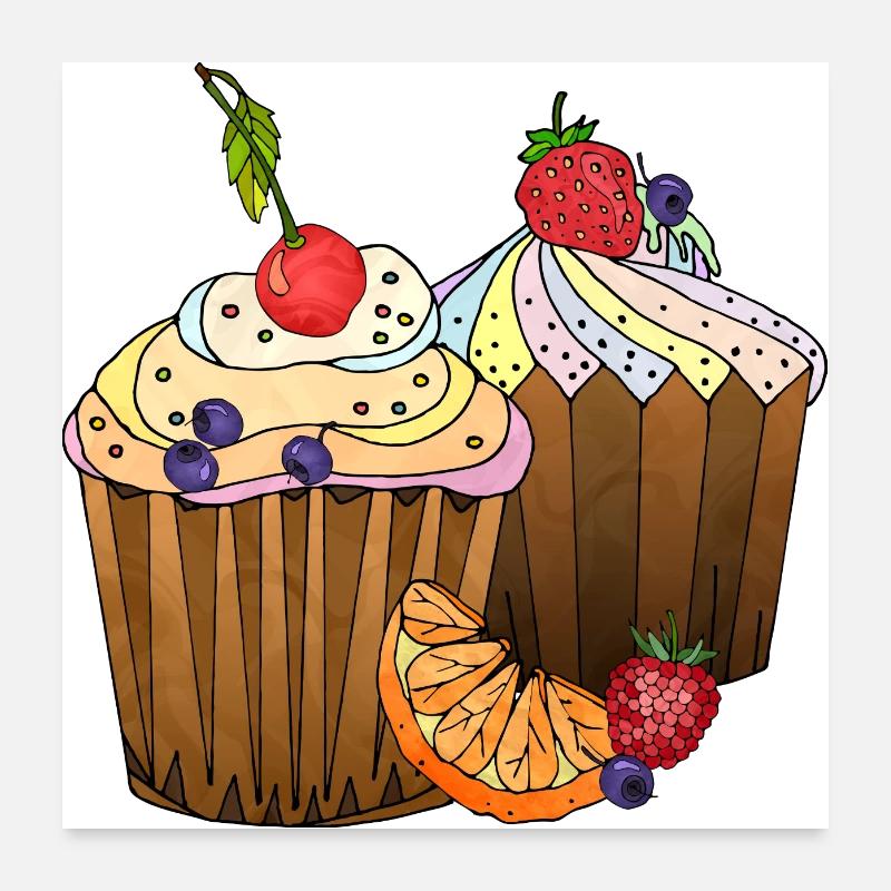 Kuchen Poster 60x60 cm