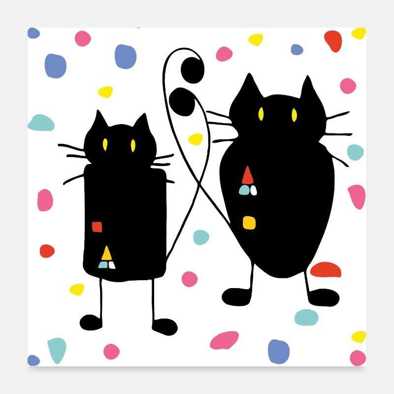 Chats Poster 60 x 60 cm