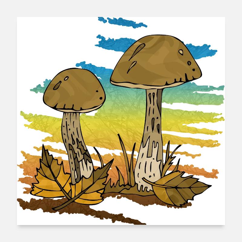 Mycètes Poster 60 x 60 cm