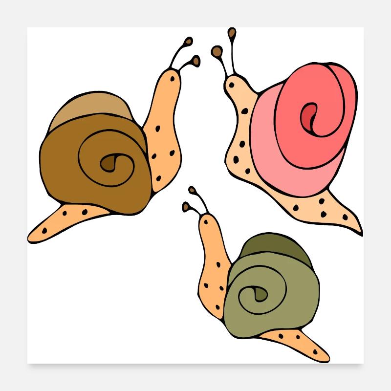 Escargots Poster 60 x 60 cm