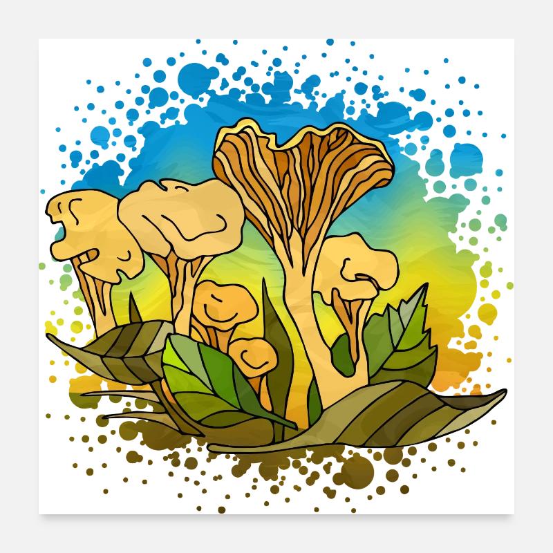 Pilze Poster 60x60 cm