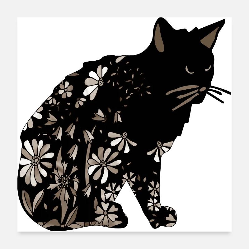 Katze Poster 60x60 cm